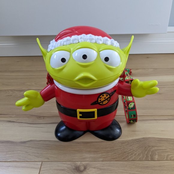 Disney Parks Exclusive Toy Story Alien Christmas Popcorn Bucket - Picture 3 of 6